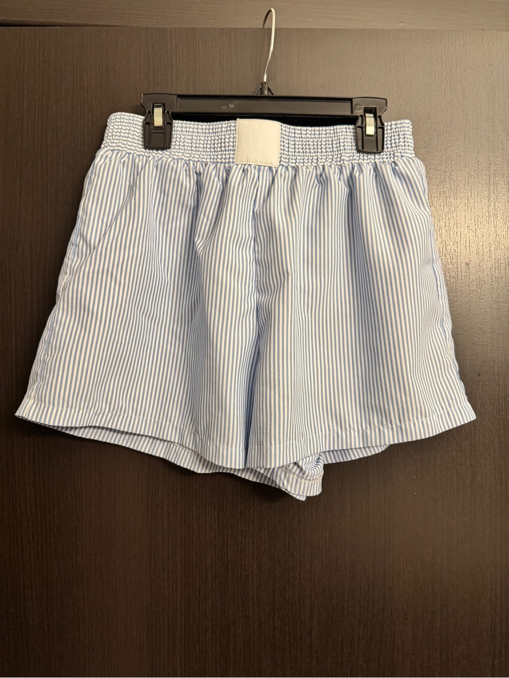 Blue & White Striped Seersucker Pull-On Shorts | Coastal Summer